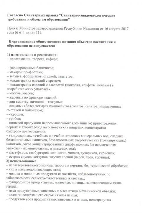Информация о школьном питании