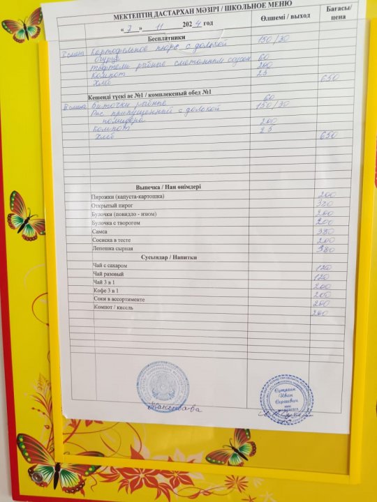 меню на 7.11.2024
