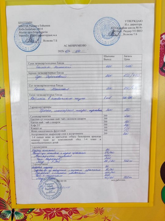 Меню на 21.04.2025